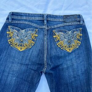 APPLE BOTTOM JEANS STUDDED BLING CROPPED